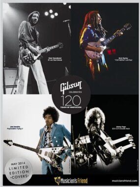 Gibson 120th Anniversary Poster New VERY RARE